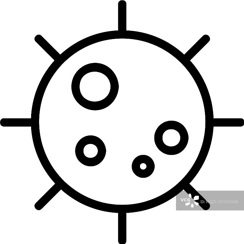 新冠病毒图标隔离轮廓符号图片素材