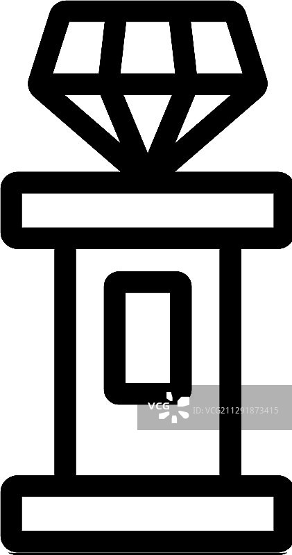 钻石展览图标轮廓图片素材