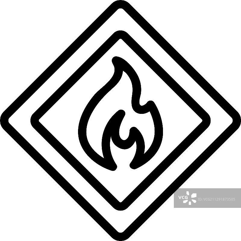 易燃材料轮廓图标图片素材