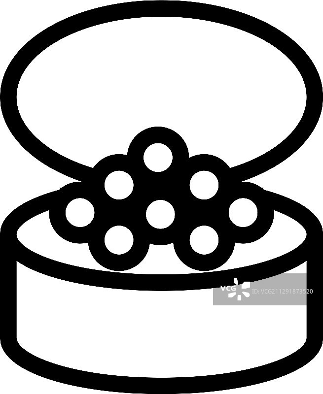 罐装鱼子酱轮廓图标图片素材