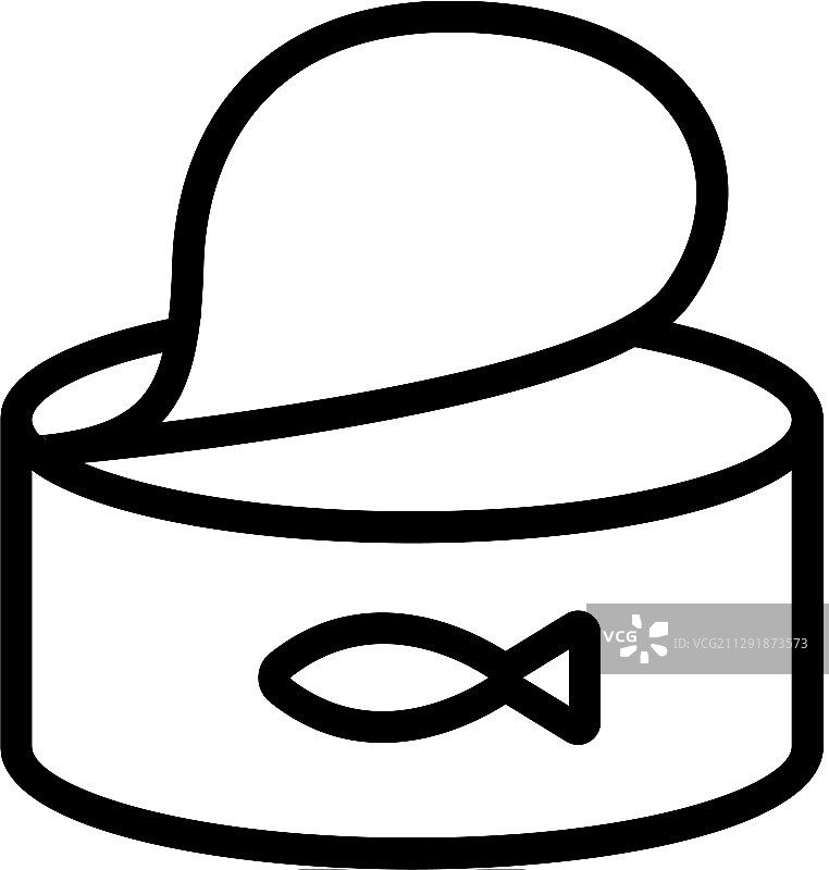 罐装鱼子酱轮廓图标图片素材