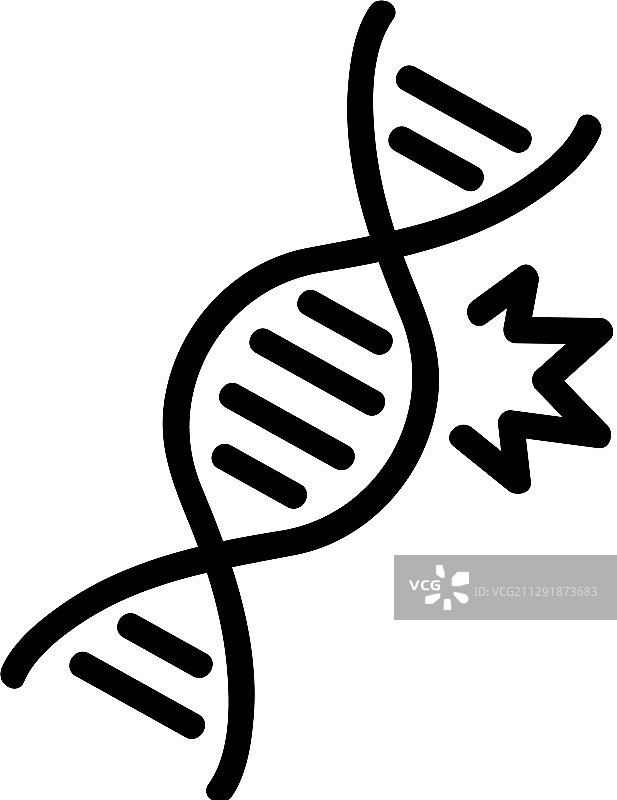 癌症DNA图标 隔离轮廓符号图片素材