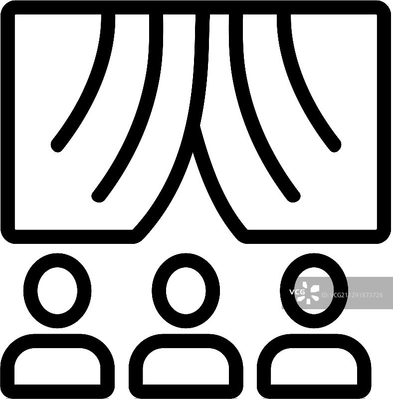 剧院观众轮廓图标图片素材