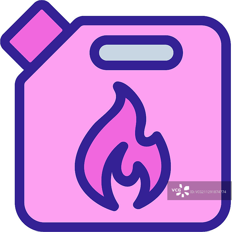 易燃材料轮廓图标图片素材