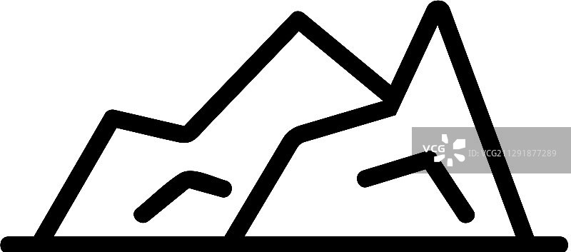 山脉图标隔离轮廓图片素材