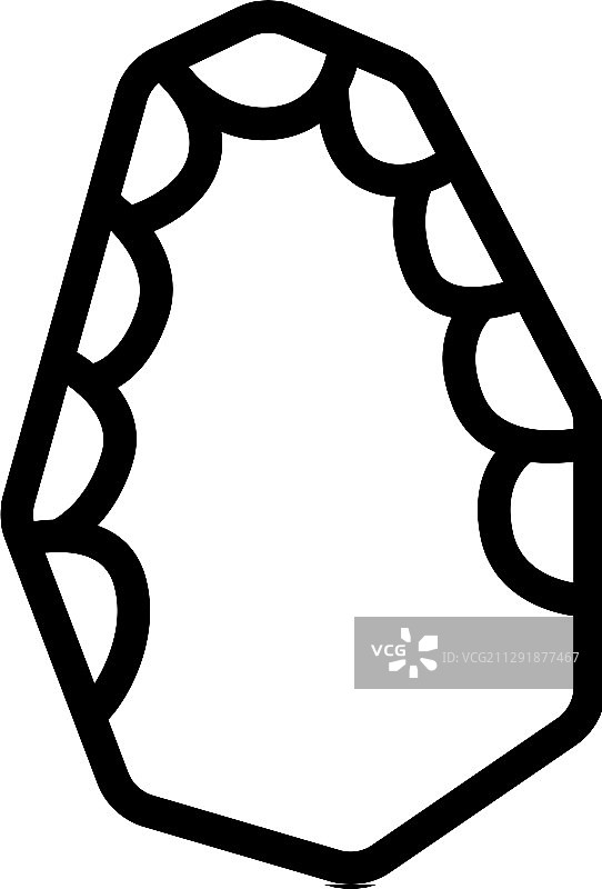 锋利的石头轮廓图标图片素材