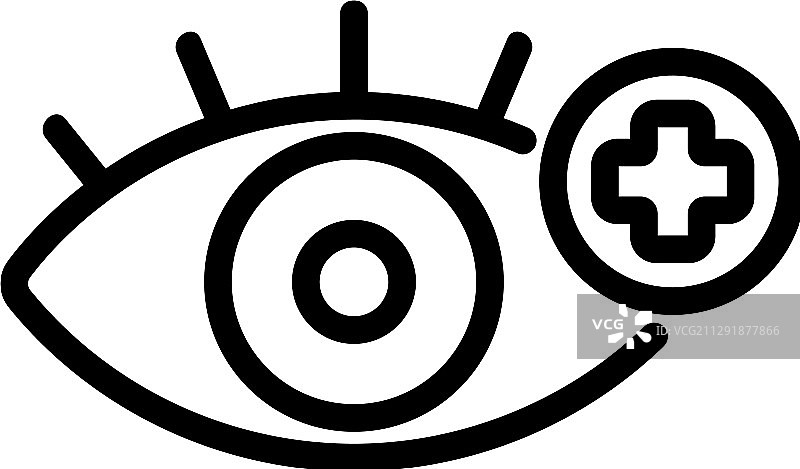 眼睛护理轮廓符号图片素材