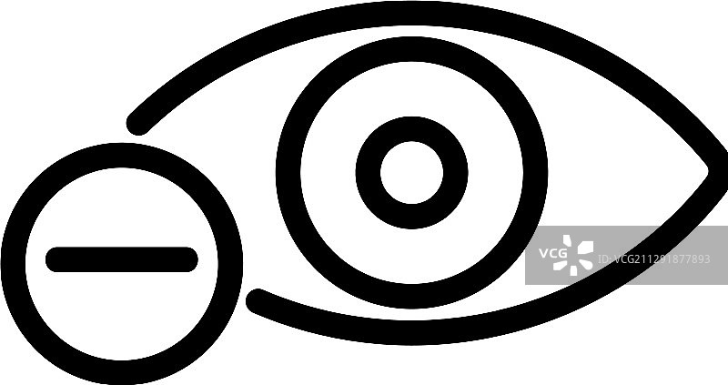 远视轮廓图标图片素材