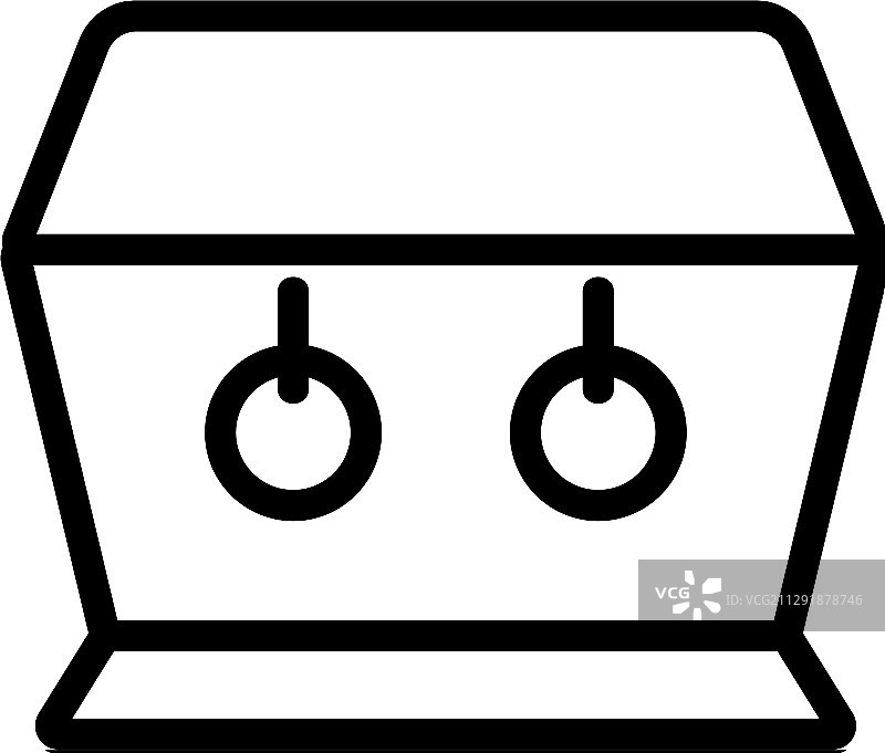 棺材轮廓图标图片素材