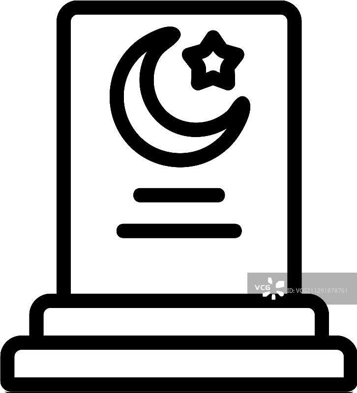 墓碑轮廓图标图片素材