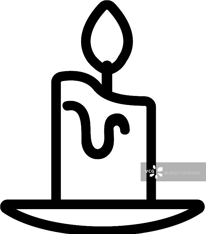 新鲜燃烧的图标隔离轮廓图片素材