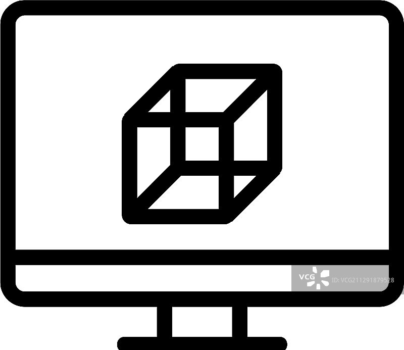 3D打印机图标轮廓图图片素材