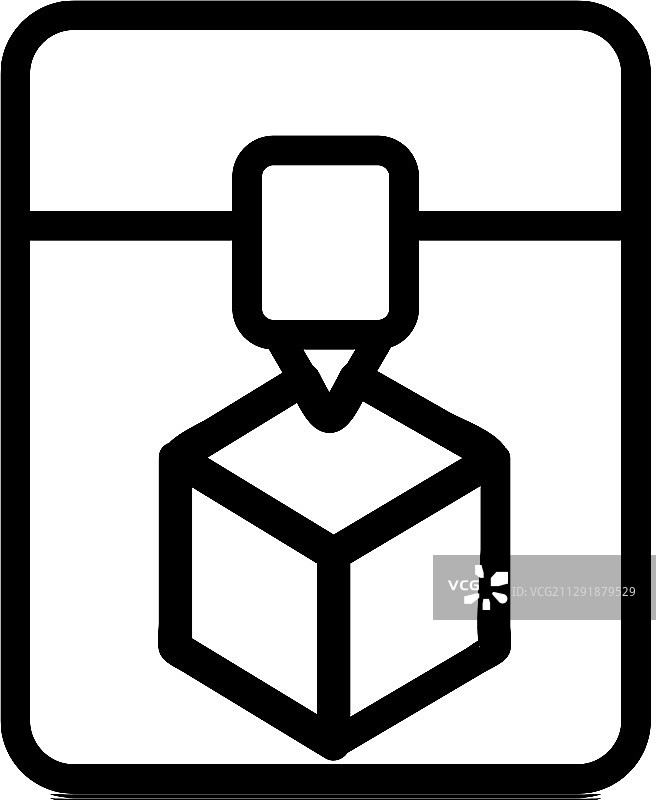 3D打印机图标轮廓图图片素材