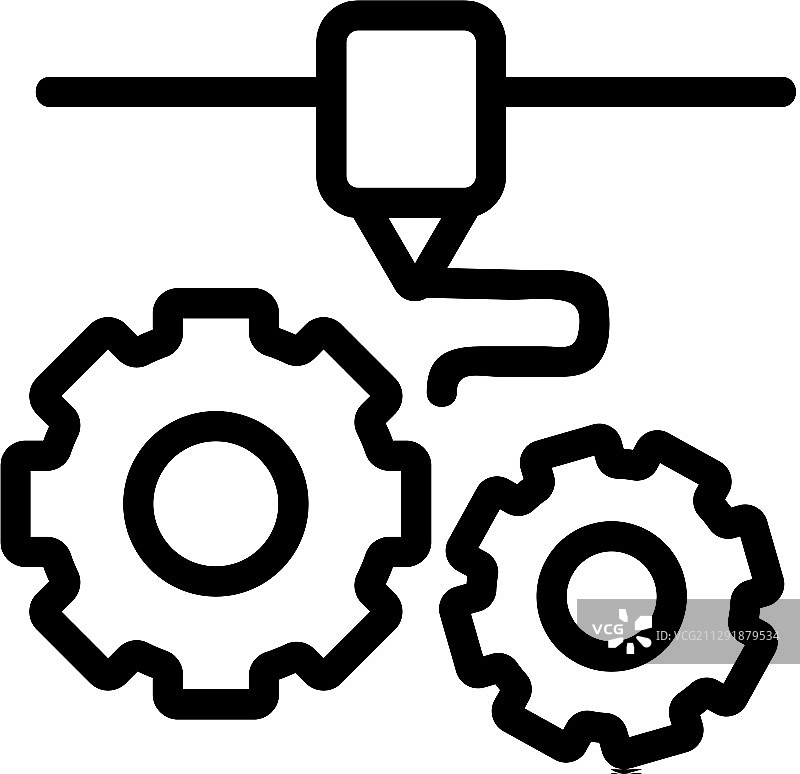 3D打印机图标轮廓图图片素材