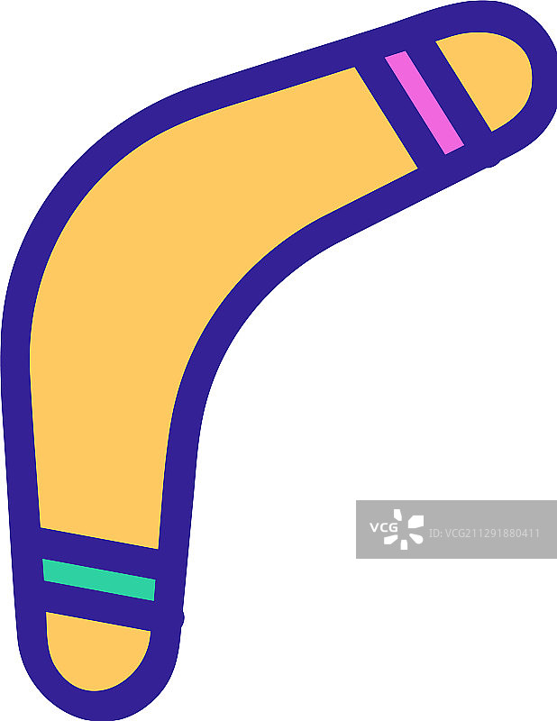 回旋镖轮廓符号图片素材