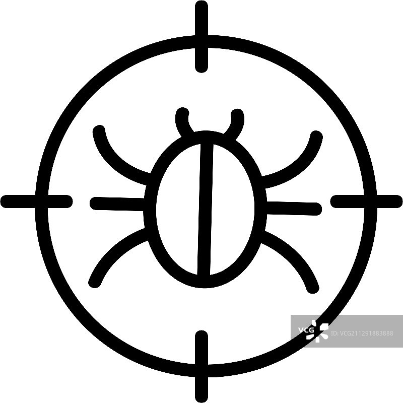 昆虫控制轮廓图标图片素材