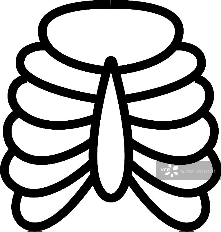 支气管轮廓图标图片素材