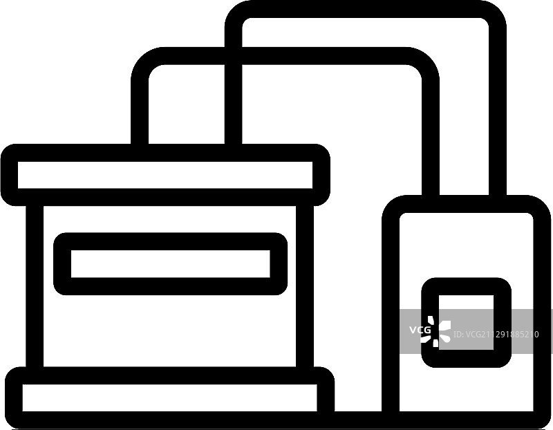 工厂图标隔离轮廓符号图片素材