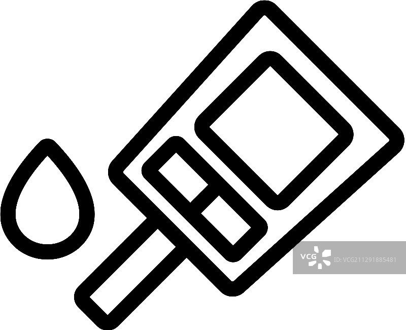 糖尿病分析轮廓图标图片素材