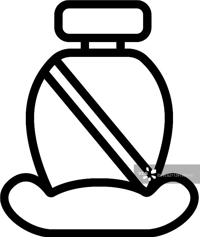 孤立的安全带图标轮廓符号图片素材