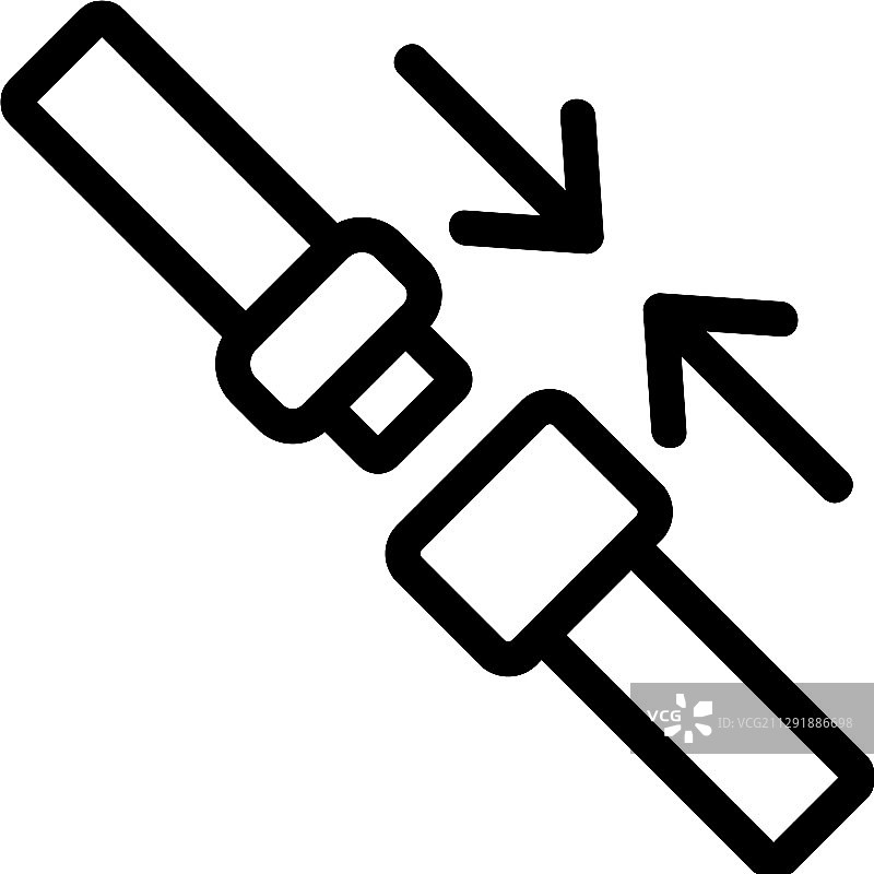 孤立的安全带图标轮廓符号图片素材