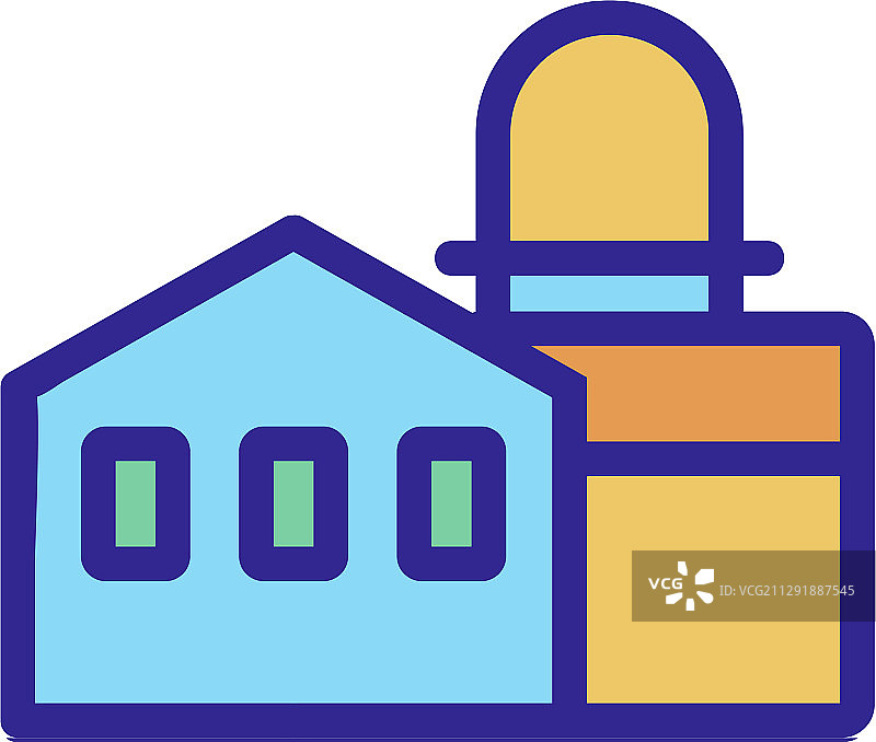 隔离的威士忌酒厂轮廓图标图片素材