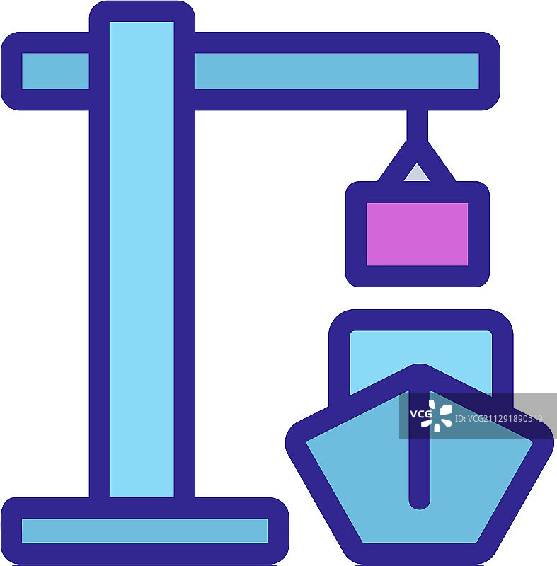 起重机建筑图标轮廓图片素材