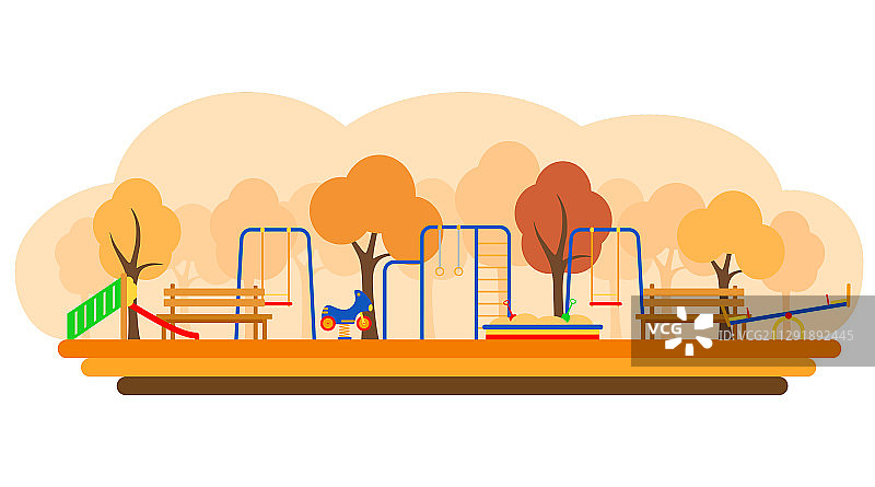 带有游乐设备的儿童游乐场图片素材