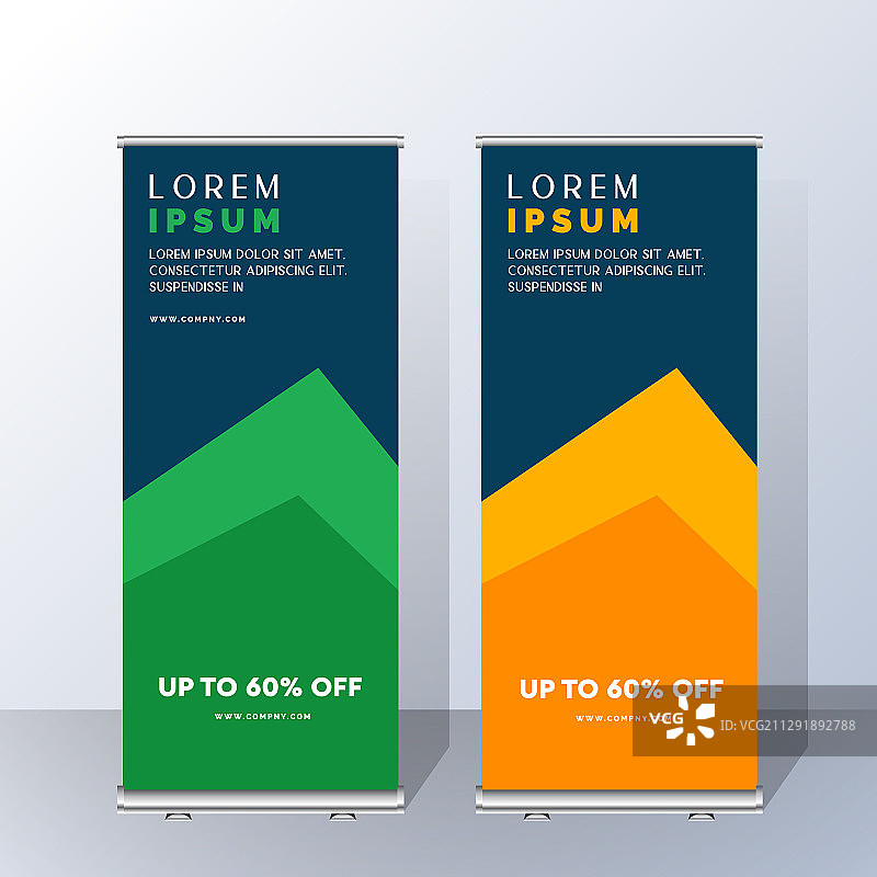 商业易拉宝演示文稿和小册子图片素材