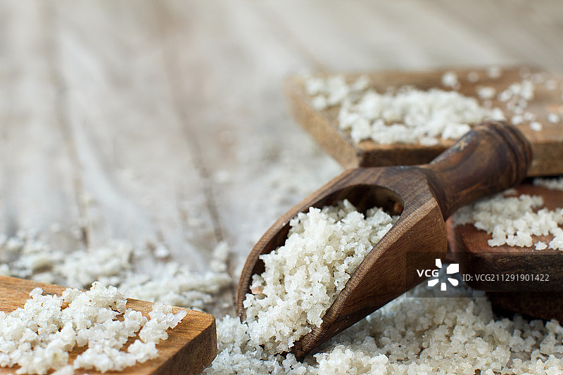 法国凯尔特灰海盐的侧视图图片素材