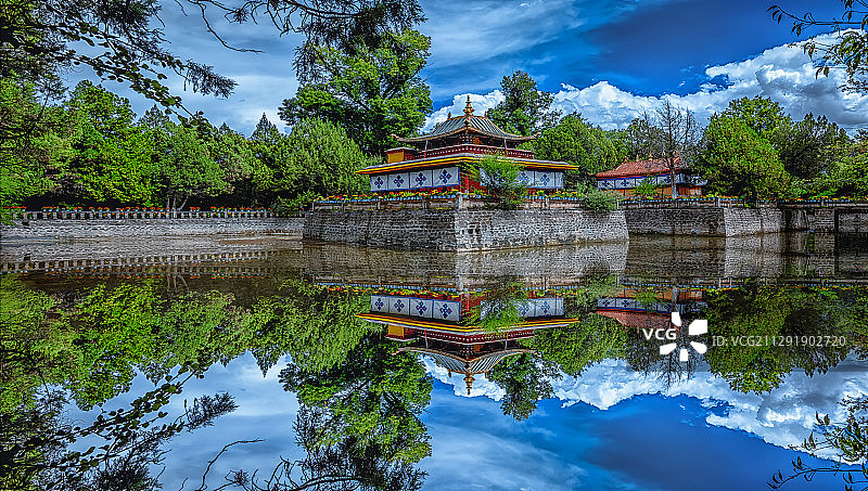 湖心宫 拉萨 罗布林卡图片素材