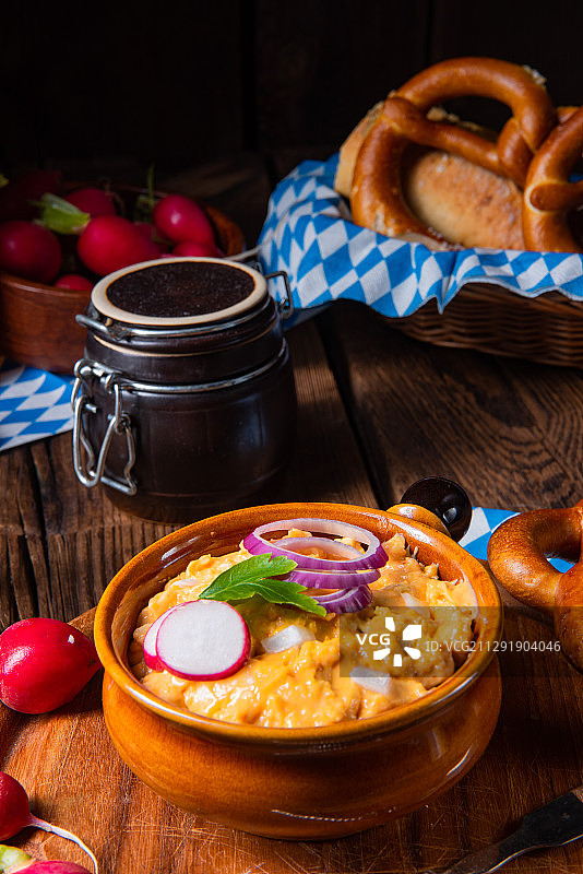 传统巴伐利亚奶酪酱图片素材