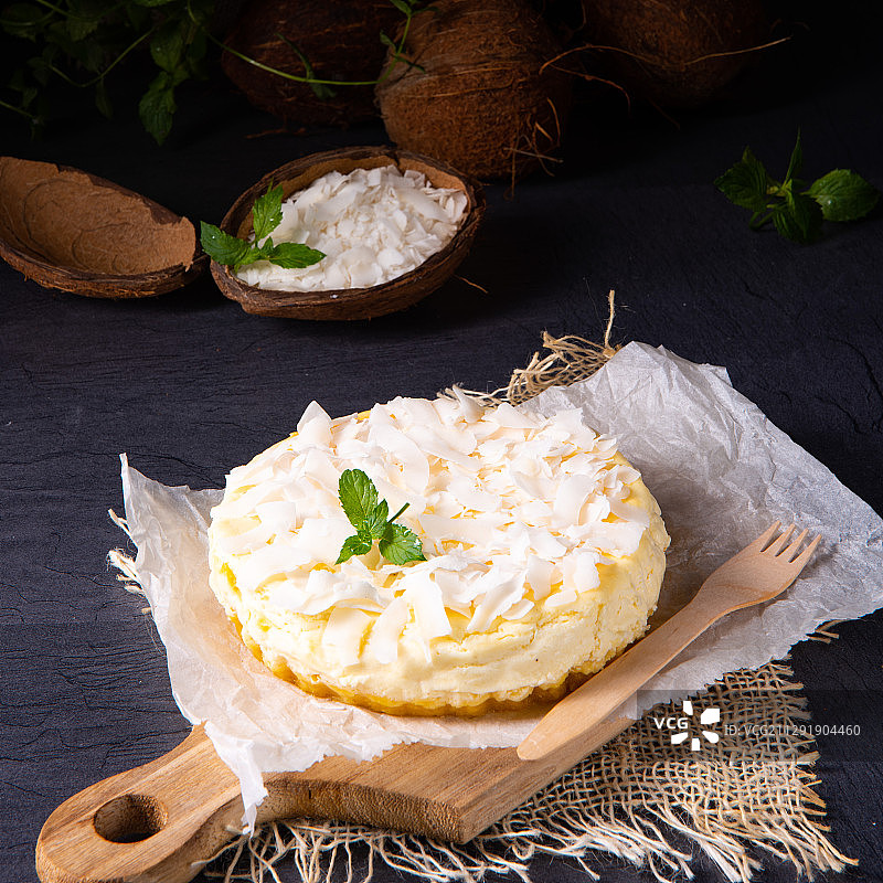 夸克椰子蛋糕景观图片素材