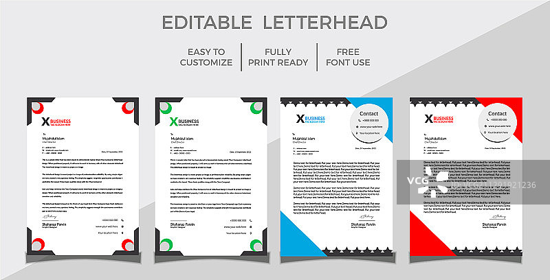 商务风信头模板图片素材