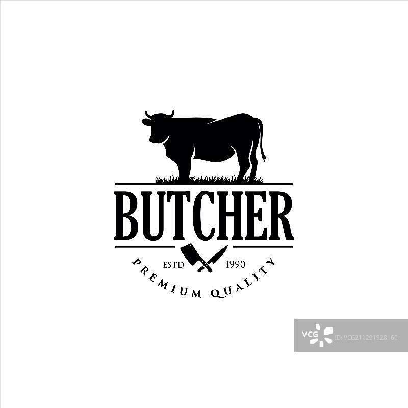 黑色安格斯标志设计模板轮廓图片素材