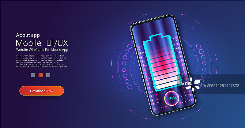 无线充电智能手机电池图片素材
