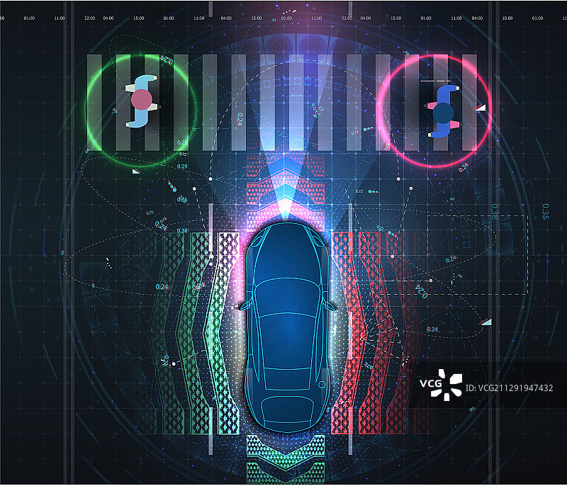 自动制动系统避免汽车碰撞图片素材