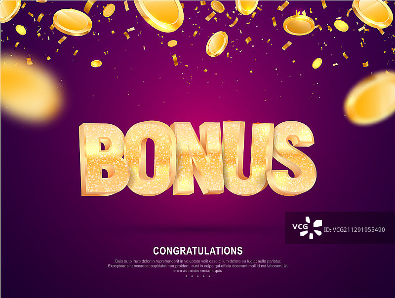 赌博金色闪亮奖励横幅图片素材