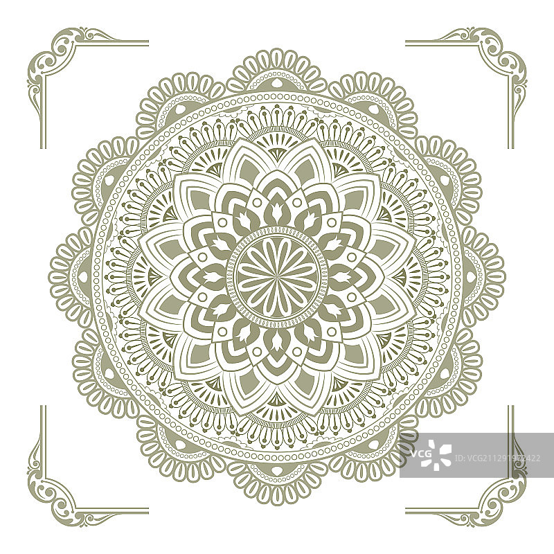 圆形图案曼陀罗图片素材