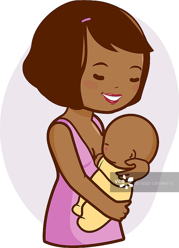 非洲母亲哺乳婴儿图片素材