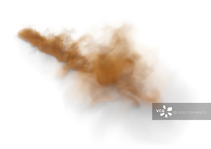 汽车在尘土飞扬的道路上扬起的沙尘云图片素材