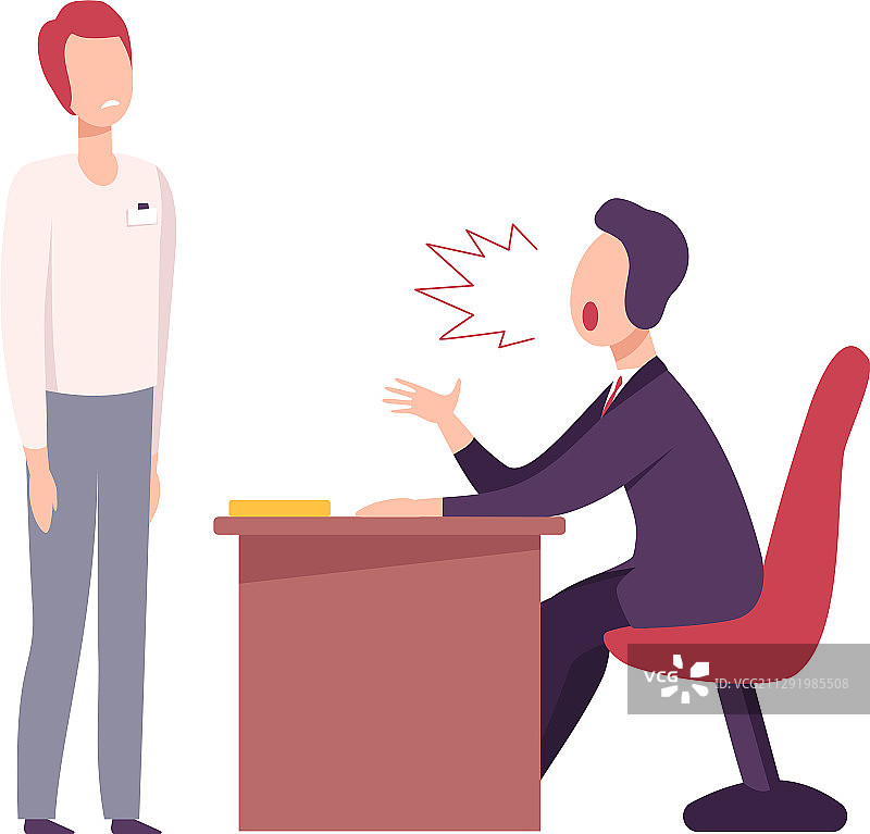 老板威胁并对男职员大喊大叫图片素材