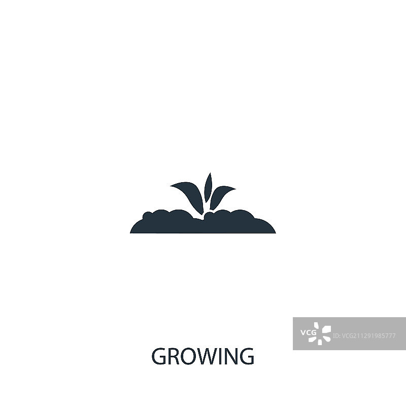 植物生长图标：简约园艺元素图片素材