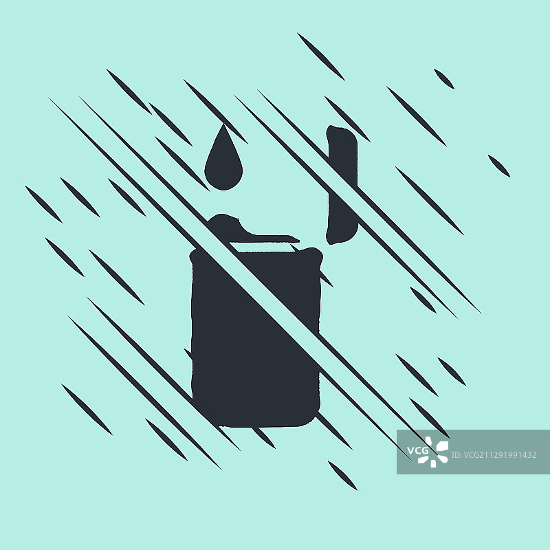 绿色背景上的黑色打火机图标图片素材