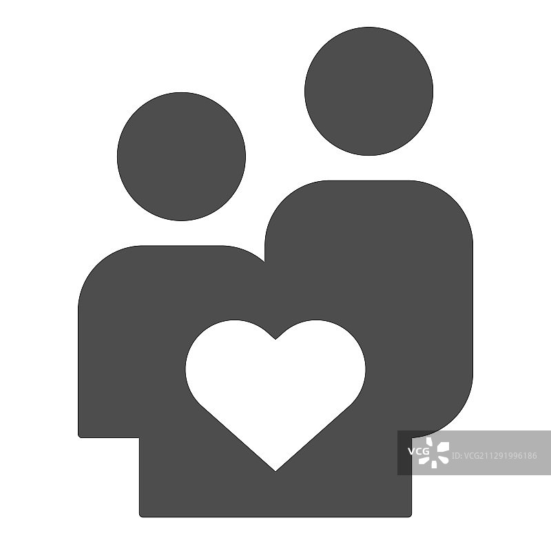 情侣图标：年轻恋人图片素材