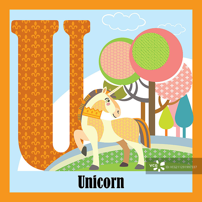 动物字母U图片素材