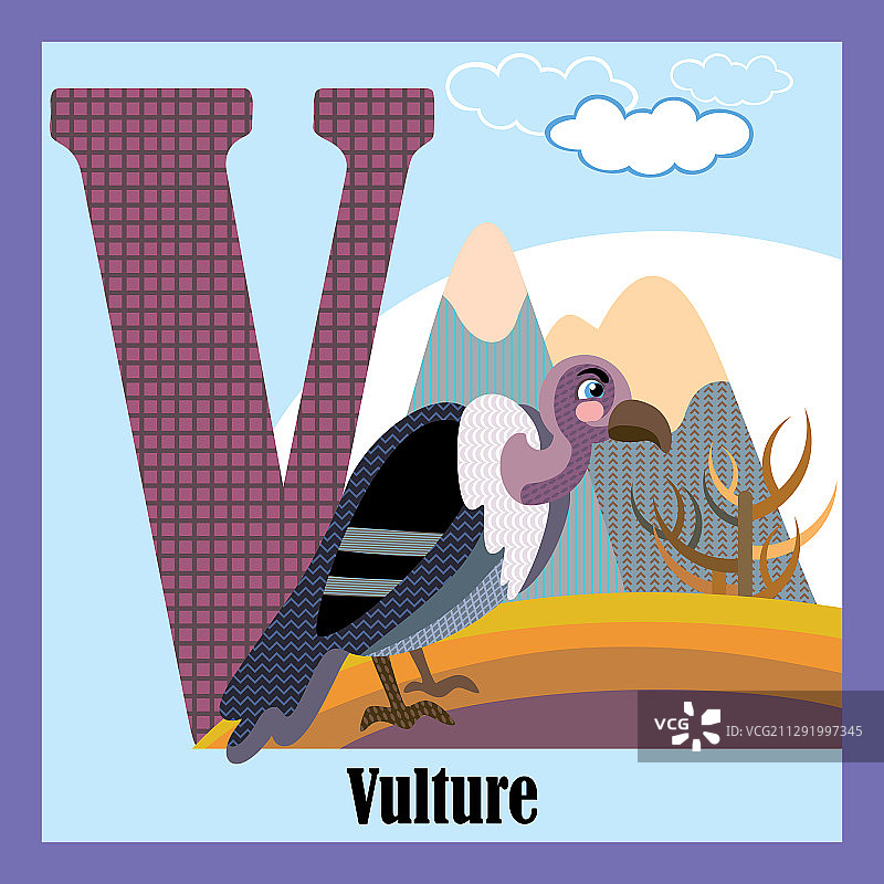 动物字母V图片素材