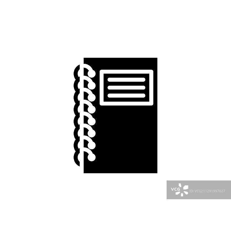 隔离的笔记本图标EPS10图片素材