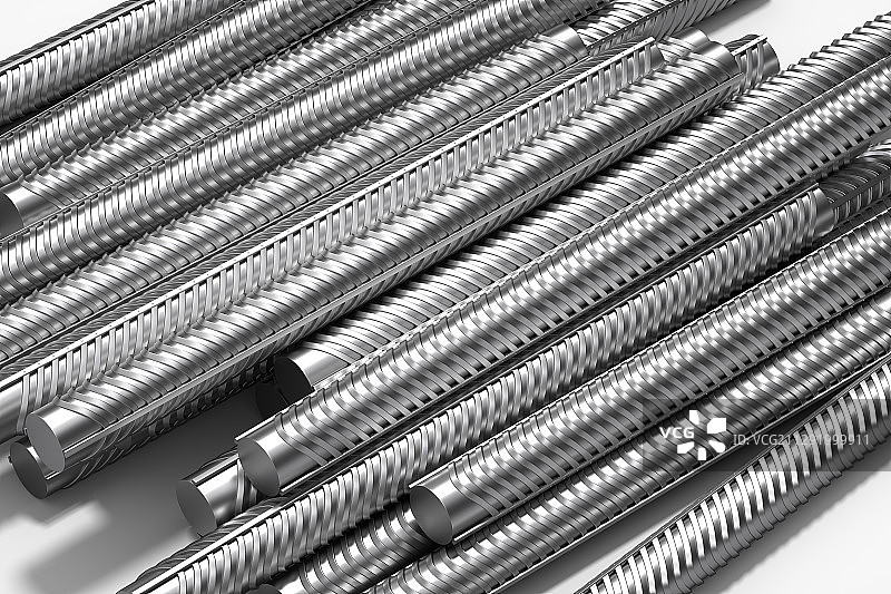 螺纹钢，三维图形图片素材