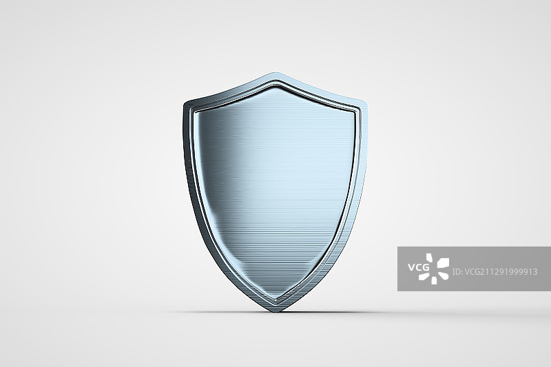 银色盾牌，三维图形图片素材